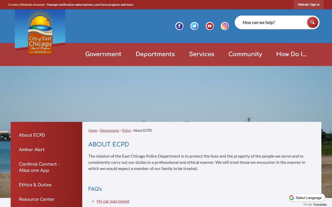 East Chicago Indiana police blotter records APRA request