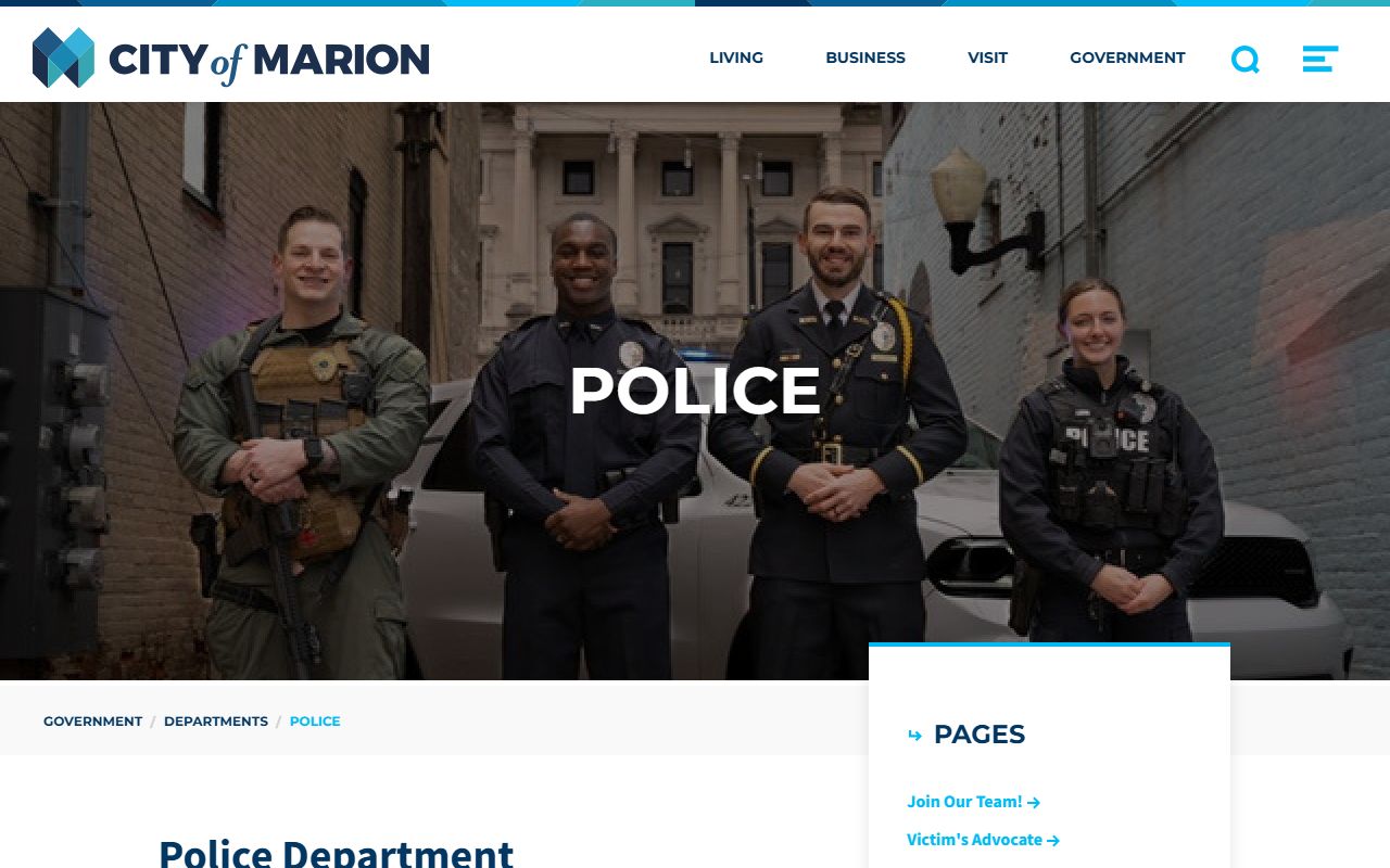 Marion Police Department police blotter records Grant County