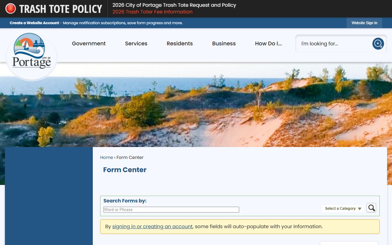 Portage Indiana police blotter records and online access portal