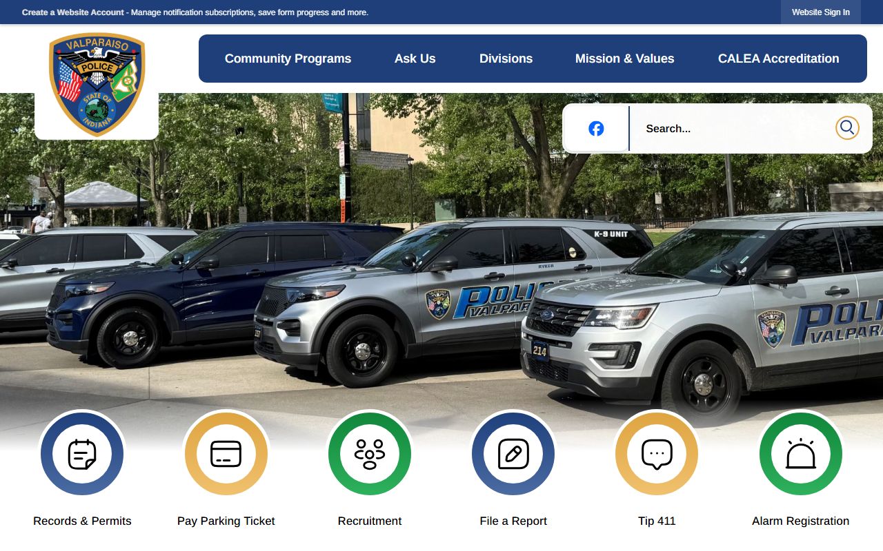 Valparaiso Police Department police blotter records