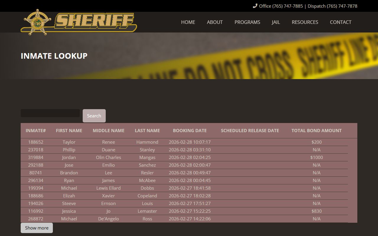 Delaware County inmate lookup portal for searching current jail records online