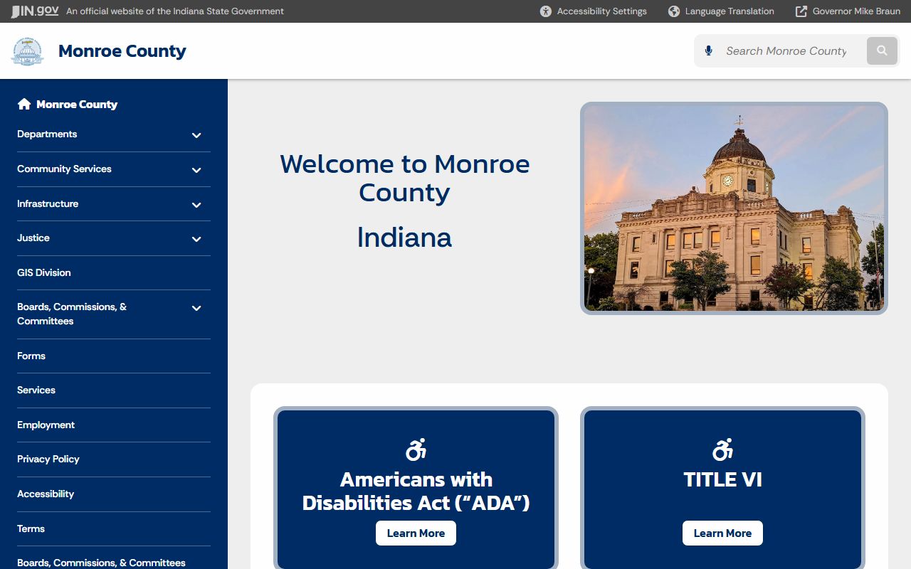 Monroe County Indiana law enforcement agencies serving Bloomington and surrounding areas