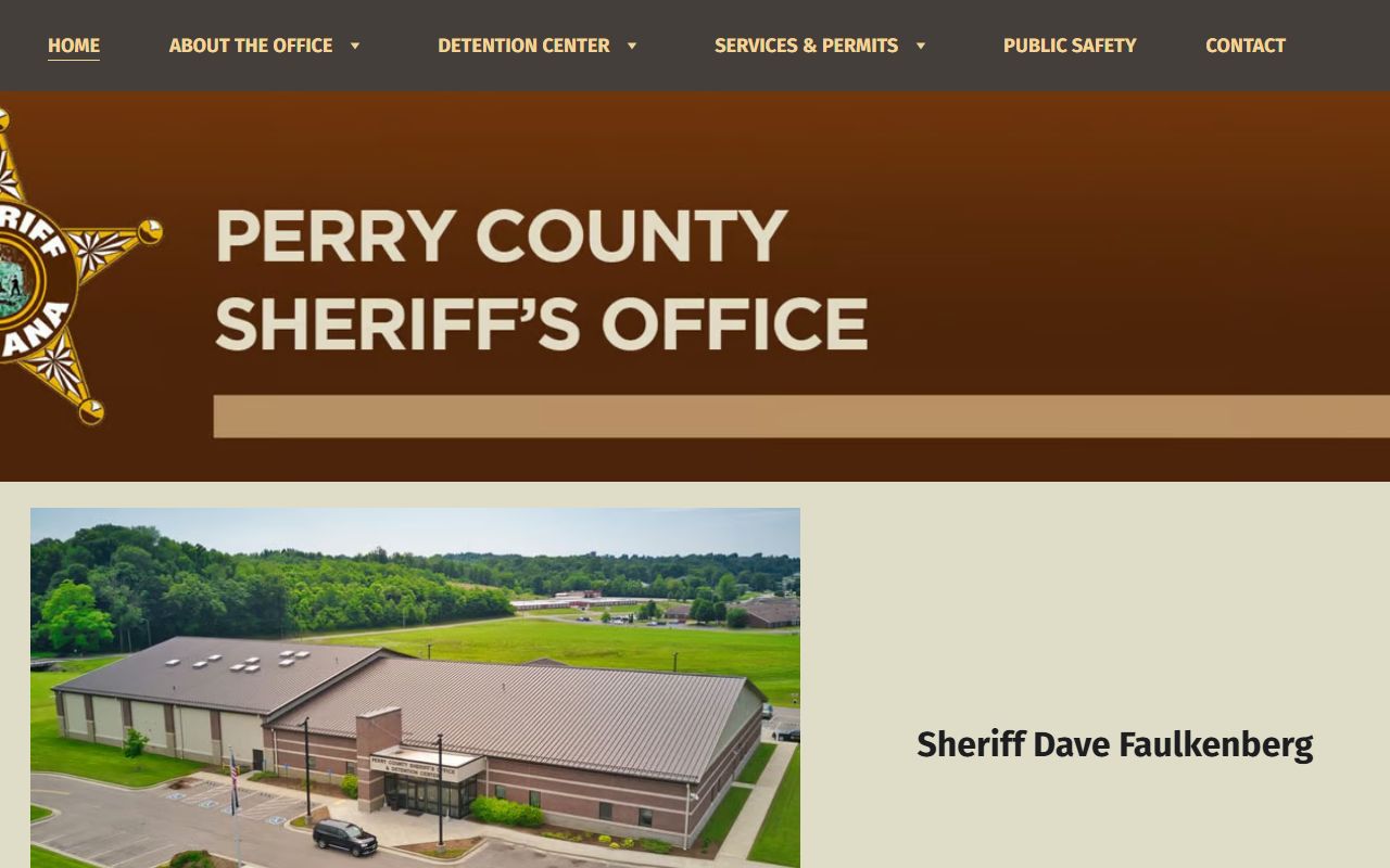 Perry County Sheriff's Office website for police blotter records