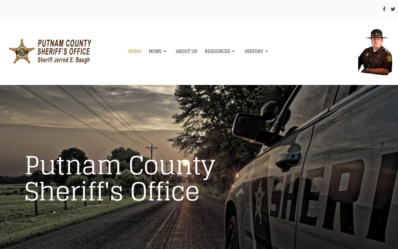 Putnam County Sheriff's Office website for police blotter records