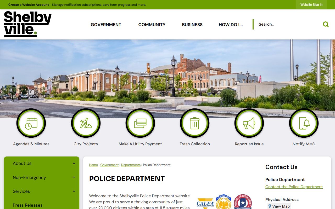 Shelby County Sheriff's Office and police blotter records in Shelbyville Indiana