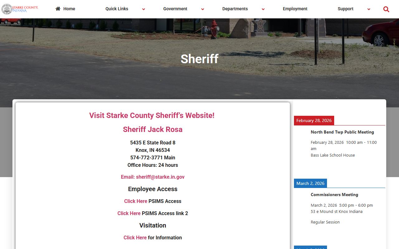 Indiana State Police resources for Starke County blotter records