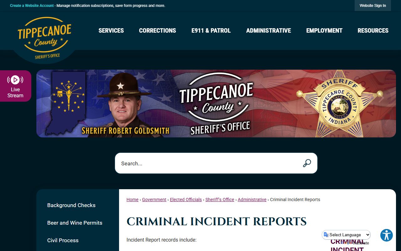 Tippecanoe County police blotter resources and Indiana State Police data
