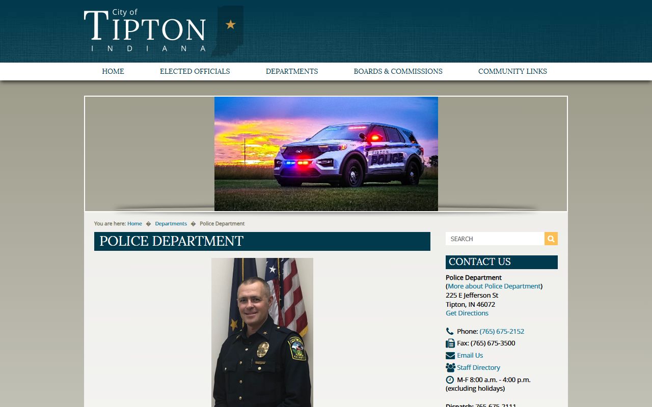 Tipton County police blotter records and Indiana State Police resources