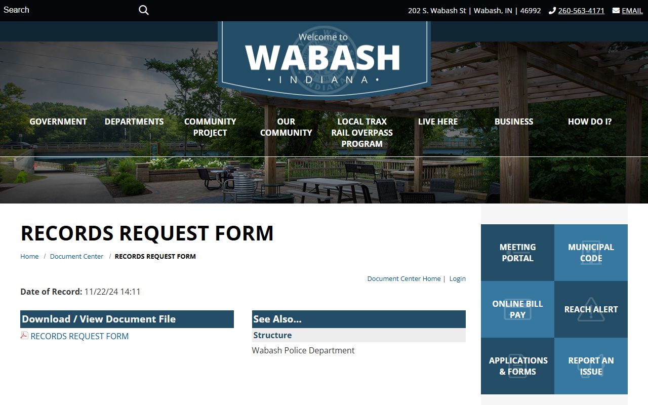Indiana State Police resources for Wabash County police blotter
