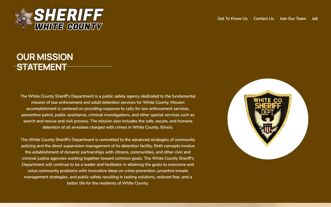 White County Sheriff's Department website for police blotter records in Monticello